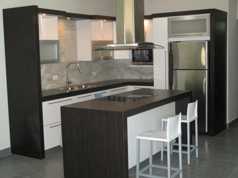 L Shaped with Island Kitchen Design